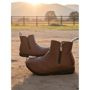 Xena Omega EH Vegan Brown Steel Toe Boots Women's 9 Wide Boots